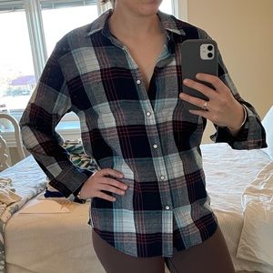 Plaid Boyfriend Button Down Flannel